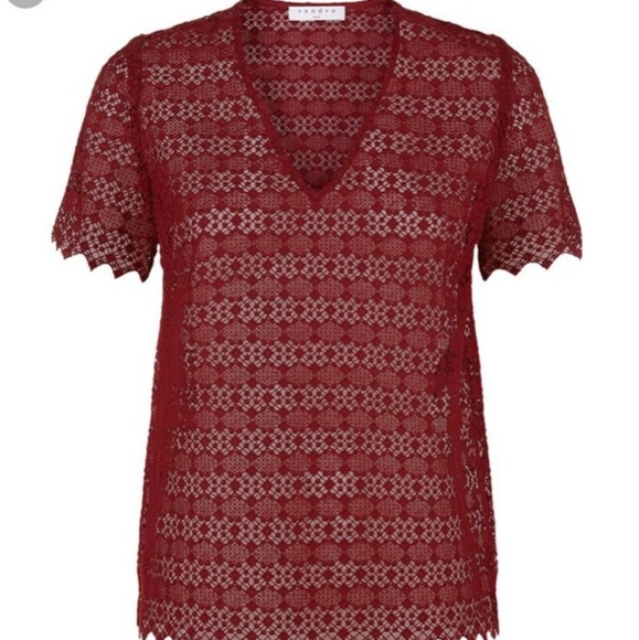 Sandro Lace Short Sleeve Top - Picture 2 of 8